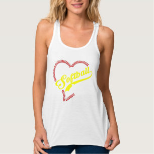 Stitch hart softbal mam gepersonaliseerde zwarte t tanktop