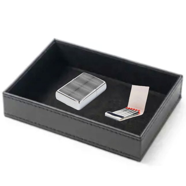 Stitch in Asphalt (This Stitch In Asphalt Zippo Lighter, resembles a texturized, pattern in its design.)