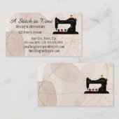 Stitch in Time Sewing Alterations Repair Business Visitekaartje (Voorkant / Achterkant)