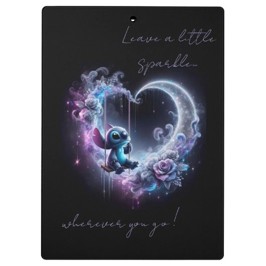 Stitch laat een beetje glinsteren klembord (Achterkant)