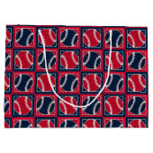 Stitched Baseball 01-GIFT BAG L Large Cadeautasje (Achterkant)