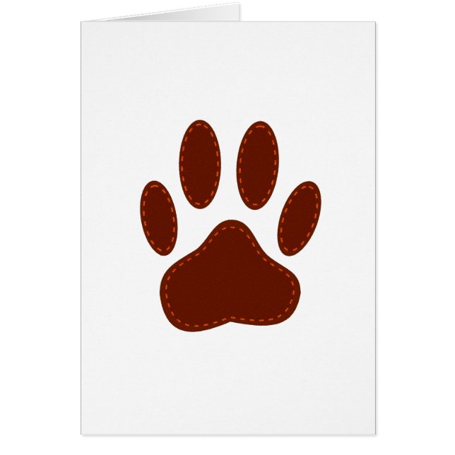 Stitched Felt Dog Paw Print (Voorkant)
