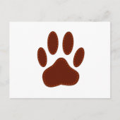 Stitched Felt Dog Paw Print Briefkaart (Voorkant)