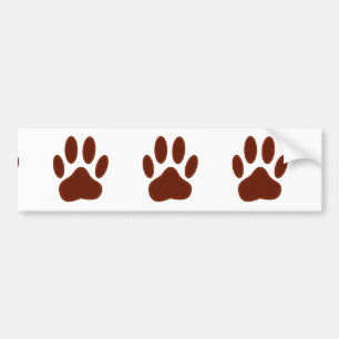 Stitched Felt Dog Paw Print Bumpersticker