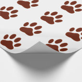 Stitched Felt Dog Paw Print Cadeaupapier (Hoek)