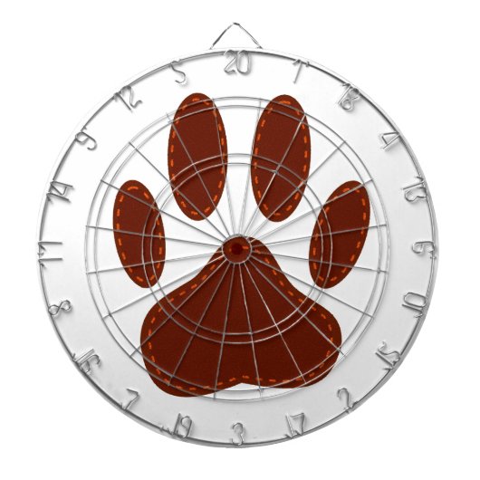 Stitched Felt Dog Paw Print Dartbord (Voorkant)