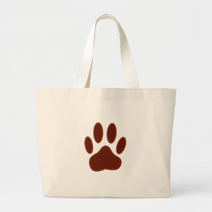 Stitched Felt Dog Paw Print Grote Tote Bag
