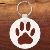 Stitched Felt Dog Paw Print Sleutelhanger (Voorkant)