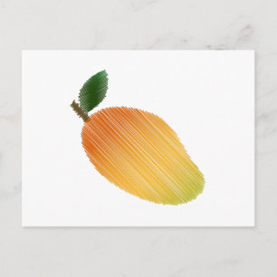 Stitched mango-ontwerp feestdagenkaart