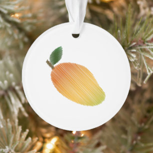 Stitched mango-ontwerp ornament