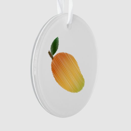 Stitched mango-ontwerp ornament (voorkant)