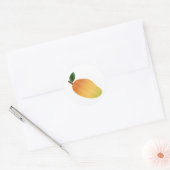 Stitched mango-ontwerp ronde sticker (Envelop)