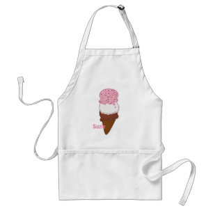 Stitched-Neapolitan-Ice-Cream-Cones-2-APRON Standaard Schort