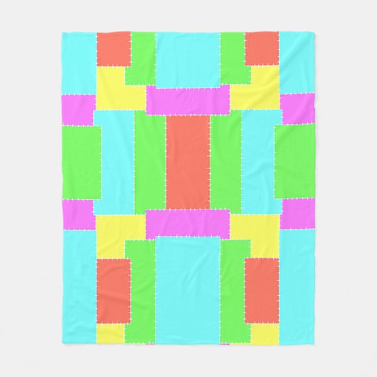 Stitched Quilt look Fleece Deken (Voorkant)