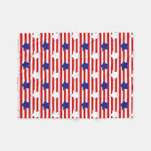 Stitched Stars en Stripes Fleece Deken (Voorkant (Horizontaal))