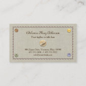 Stitching and Button Tailoring Seamstress Visitekaartje (Achterkant)