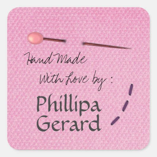 Stitching Hand-Made Met Liefde Genaaid Label Stick (Voorkant)
