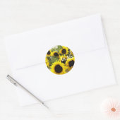 Stiver zinn zonnebloem sticker (Envelop)