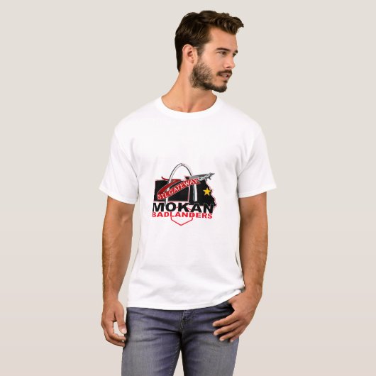 STL Gateway Badlanders Gecentreerd Mannen T-shirt (Voorkant volledig)