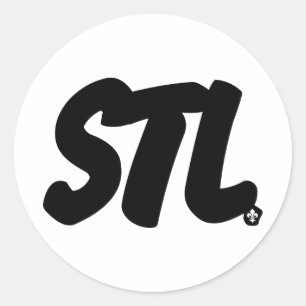 STL-letters Ronde Sticker