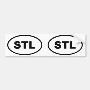 STL Saint Louis oval Bumpersticker