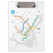 STM Montreal Metro Subway Map wit HD Klembord (Voorkant)