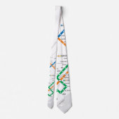 STM Montreal Metro Subway Map wit HD Stropdas (Achterkant)