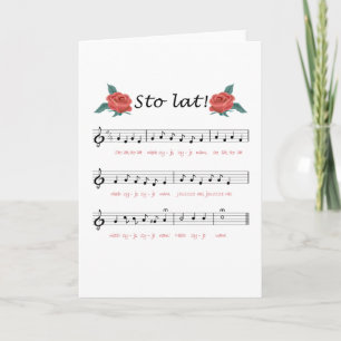 "Sto lat!" kaart