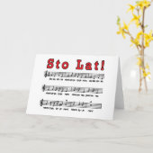 Sto Lat! Lied Kaart (Gele Bloem)