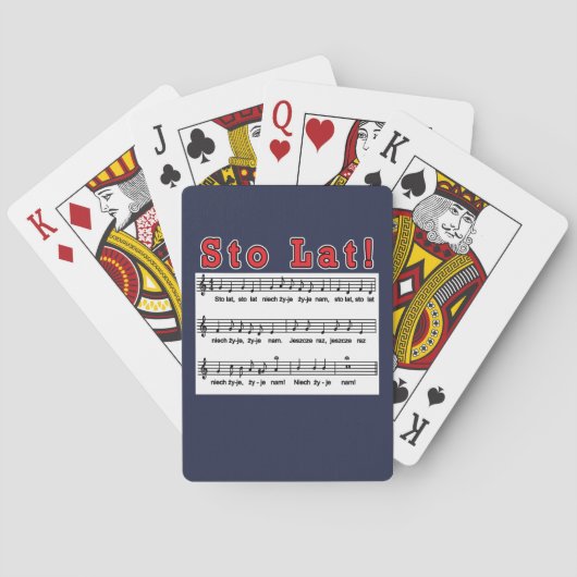 Sto Lat! Lied Pokerkaarten (Achterkant)