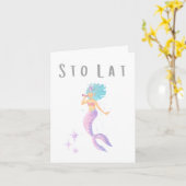 Sto Lat Poolse verjaardag, gefeliciteerd Kaart (Gele Bloem)