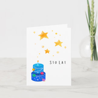 Sto Lat Poolse verjaardag, gefeliciteerd Kaart