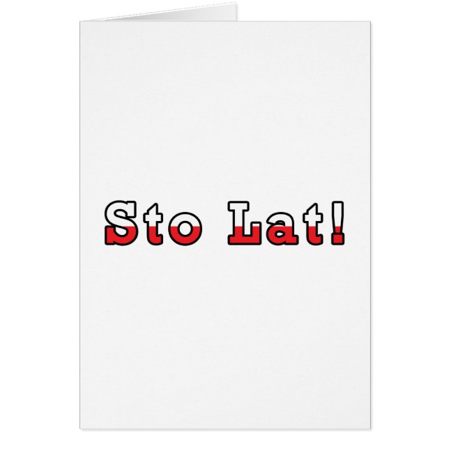 Sto Lat Poolse vlag (Voorkant)