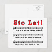 Sto Lat. Song Briefkaart (Voorkant / Achterkant)