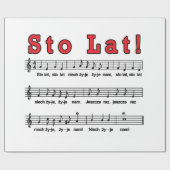 Sto Lat. Song Cadeaupapier (Vlak)