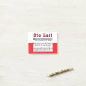 Sto Lat. Song Post-it® Notes (Op bureau)