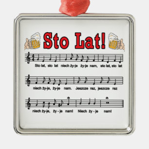 Sto Lat. Zong met Mokken voor bier Metalen Ornament