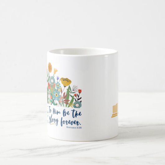 Stoa Floral Romans 11:36 Mug (Centre)