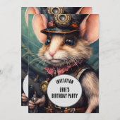 Stoai Steampunk Dier Aangepaste naam Kaart (Voorkant / Achterkant)