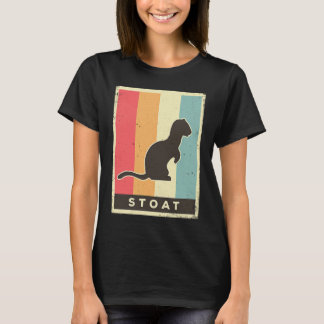 Stoat  Retro Poster Dier T-shirt