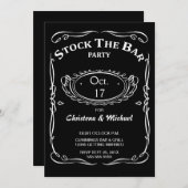 Stock à l'ancienne Invitation Bar Shower (Devant / Derrière)