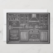 Stock Amusant La Cuisine Douche Invitations (Devant)