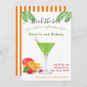 Stock Bar Lime Couples Douche Invitation (Devant / Derrière)