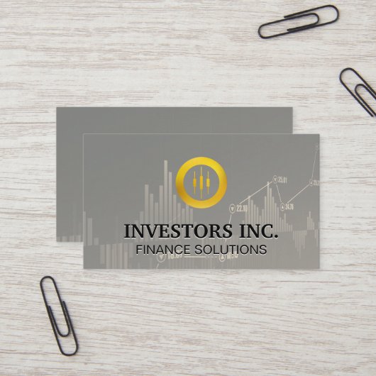 Stock Broker Logo | Investering | beurs Visitekaartje (Voorkant / Achterkant in situ)
