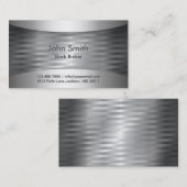 Stock Broker Modern Metal Achtergrond Visitekaartje (Voorkant / Achterkant)