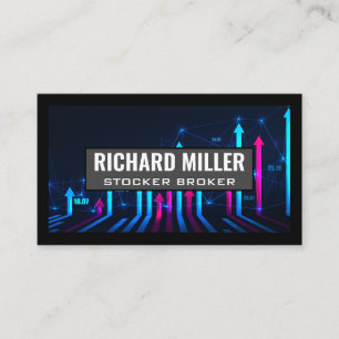 Stock Broker   Pijlen omhoog   Financiering Visitekaartje