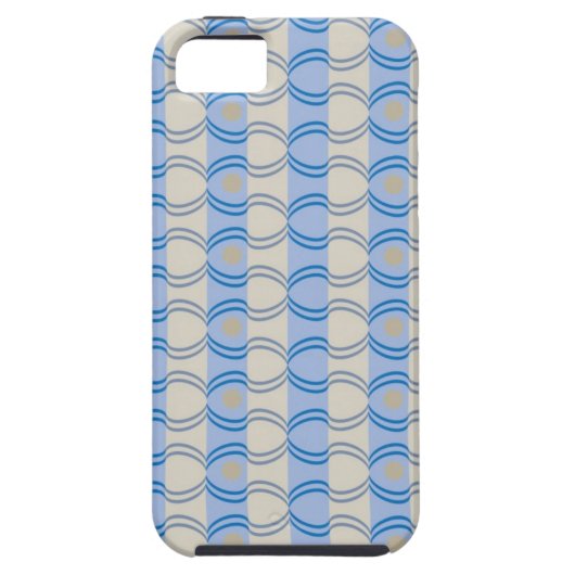 Stock Candystripe Blue Tan Case-Mate iPhone Case (Achterkant)