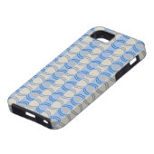 Stock Candystripe Blue Tan Case-Mate iPhone Case (Onderkant)