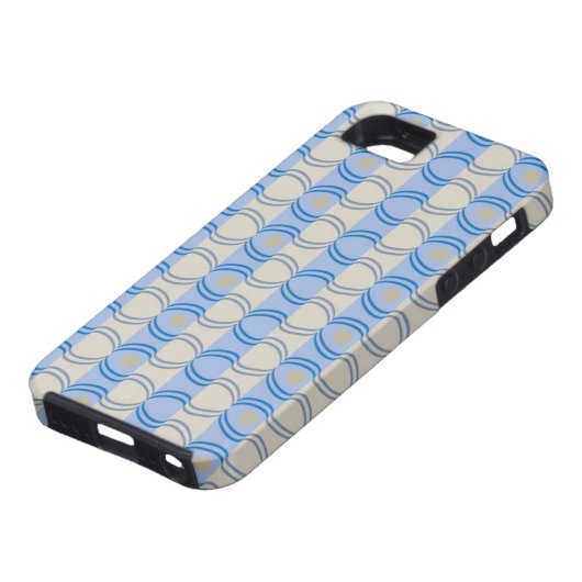 Stock Candystripe Blue Tan Case-Mate iPhone Case (Onderkant)