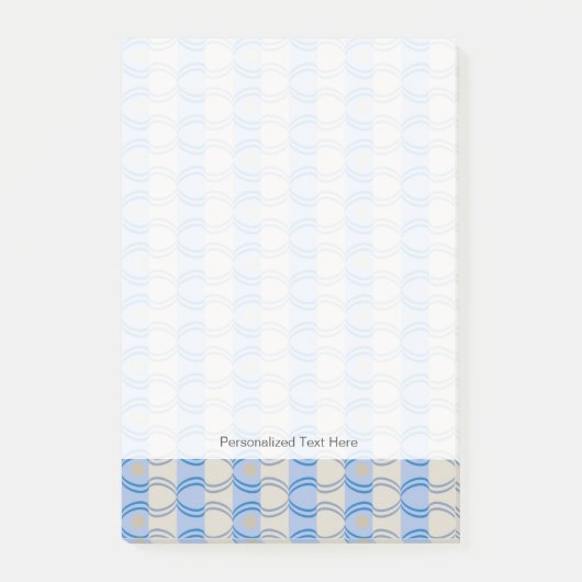 Stock Candystripe Blue Tan Post-it® Notes (Voorkant)